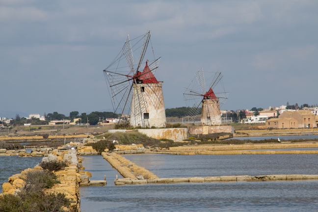 Salt pans and windmills, Marsala Sicily
